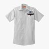 Short Sleeve Striped Industrial Work Shirt Thumbnail